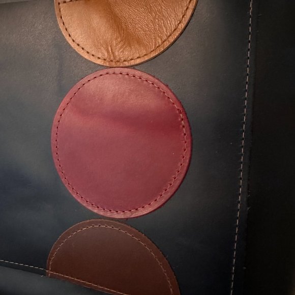 Beautiful Handmade Blue Leather Tote - Picture 5 of 5
